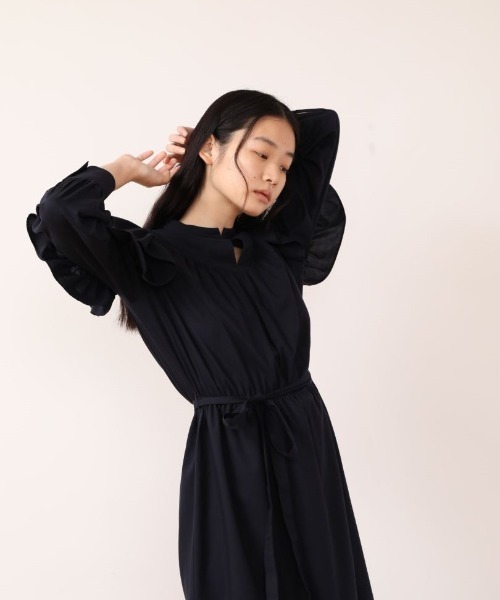 「CASA FLINE」 長袖ワンピース FREE ネイビー レディース_画像9