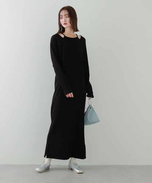 SENSE OF PLACE by URBAN RESEARCH 長袖ワンピース ONE ブラック