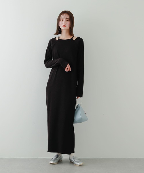 SENSE OF PLACE by URBAN RESEARCH 長袖ワンピース ONE ブラック