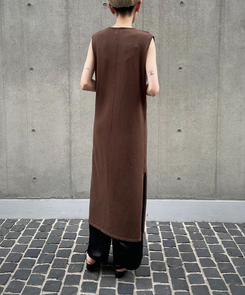 「&g'aime」 ニットワンピース FREE ブラウン レディース_画像6