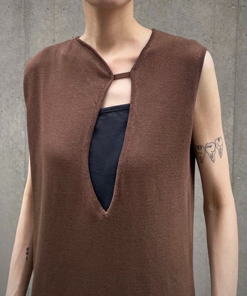 「&g'aime」 ニットワンピース FREE ブラウン レディース_画像7