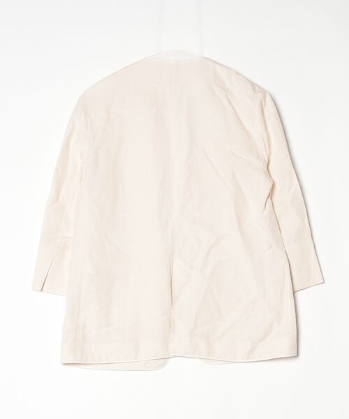 【極美品】BEAUTY&YOUTHノーカラージャケット Sサイズ　オフホワイト 極美品✳︎BEAUTY&YOUTH ✳︎ノーカラージャケット Sサイズ✳︎オフ