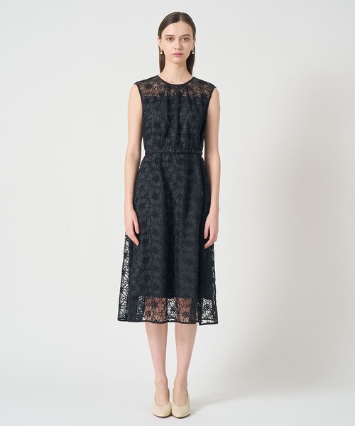 ANAYI（アナイ） ワンピース フラワー刺繍Aラインワンピース