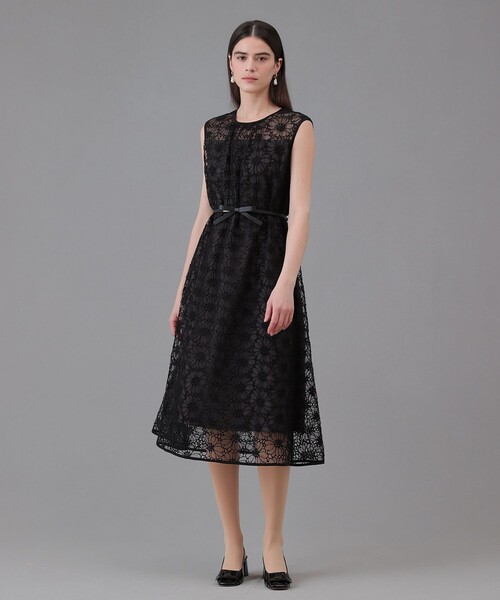 ANAYI（アナイ） ワンピース フラワー刺繍Aラインワンピース