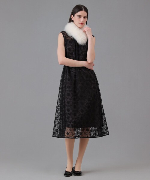 ANAYI（アナイ） ワンピース フラワー刺繍Aラインワンピース