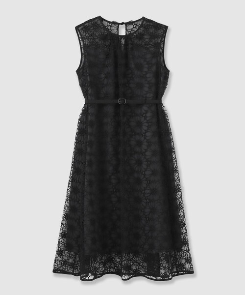 ANAYI（アナイ） ワンピース フラワー刺繍Aラインワンピース