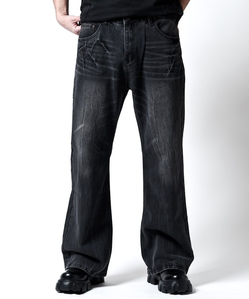 JOHNNY WOLF（ジョニーウルフ） デニムパンツ L ブラック メンズ