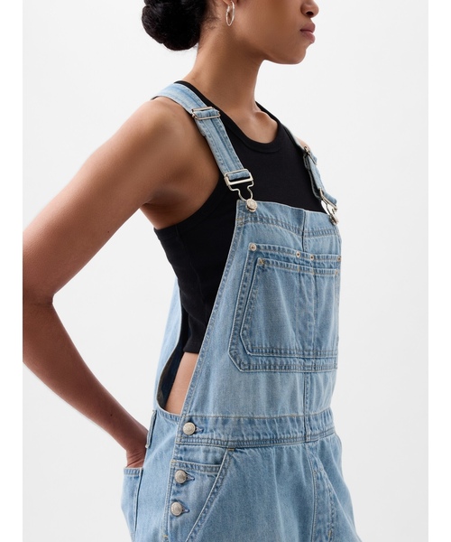 「GAP」 オーバーオール L ライトインディゴブルー レディース_画像4