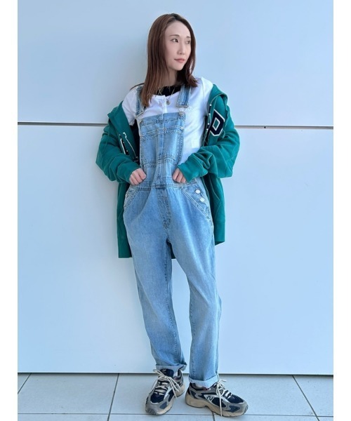 「GAP」 オーバーオール L ライトインディゴブルー レディース_画像7