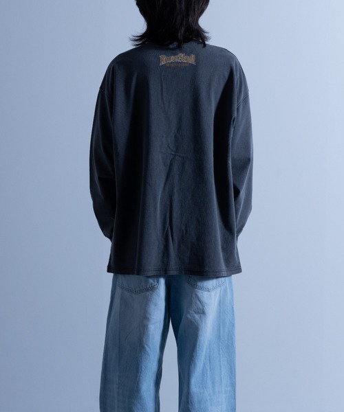 「NYLAUS」 長袖Tシャツ M グレー メンズ_画像5