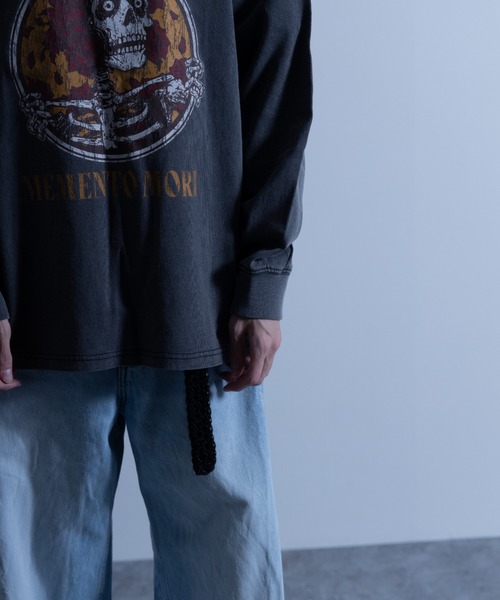 「NYLAUS」 長袖Tシャツ M グレー メンズ_画像9