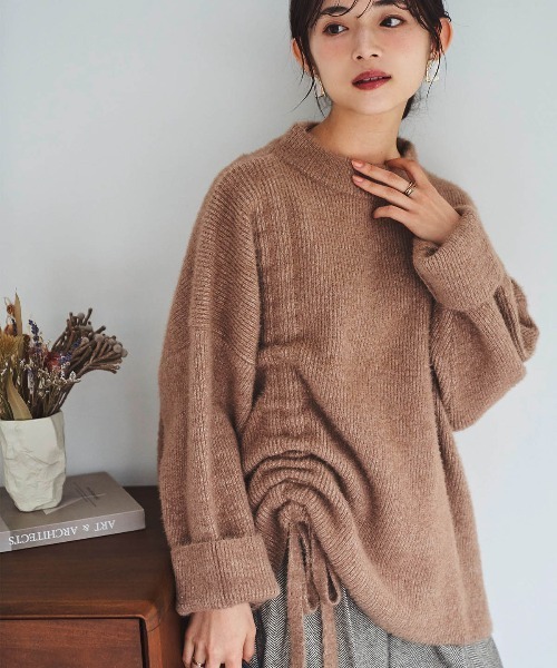 「mil」 長袖ニット ONE SIZE ライトグレー レディース_画像4