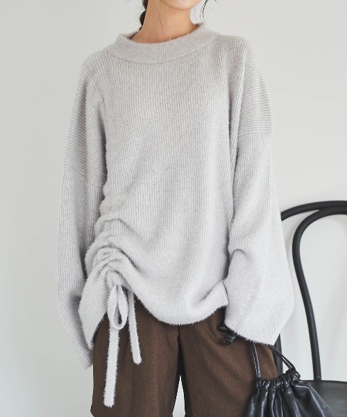 「mil」 長袖ニット ONE SIZE ライトグレー レディース_画像6