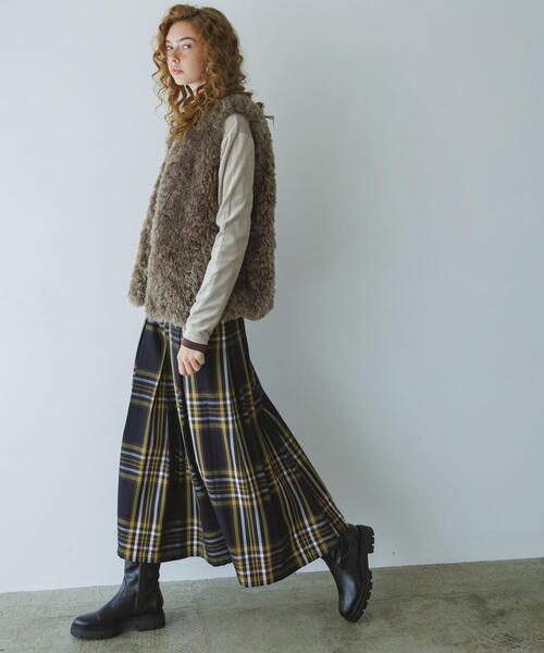 ☆新品☆ URBAN RESEARCH Sonny Label スカート☆ URBAN RESEARCH Sonny Label スカート チェックプリーツイージー