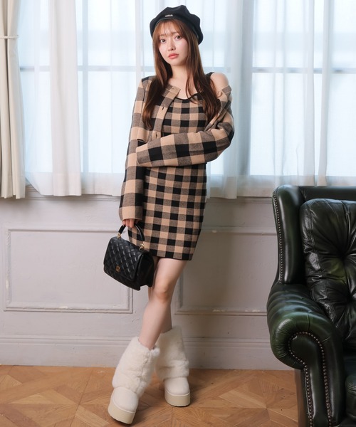 LIP SERVICE（リップサービス） コンビワンピース FREE ブラック