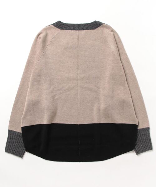 「DouDou」 長袖ニット FREE チャコールグレー レディース_画像3