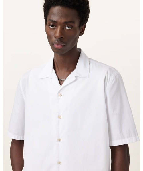 「ALLSAINTS」 半袖シャツ S ホワイト メンズ_画像3