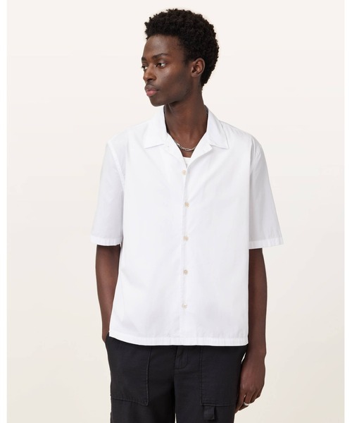 「ALLSAINTS」 半袖シャツ S ホワイト メンズ_画像5