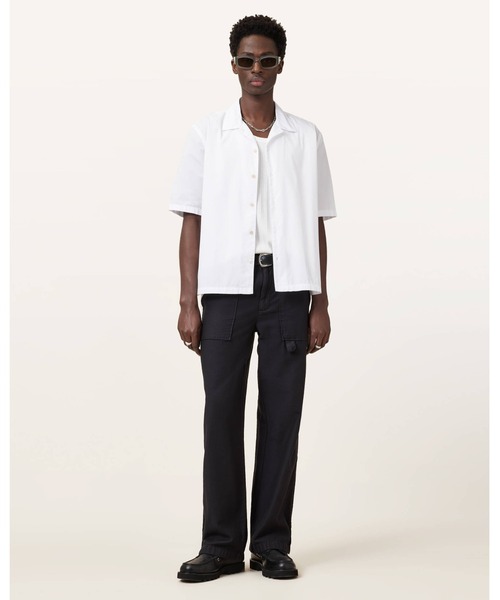 「ALLSAINTS」 半袖シャツ S ホワイト メンズ_画像6