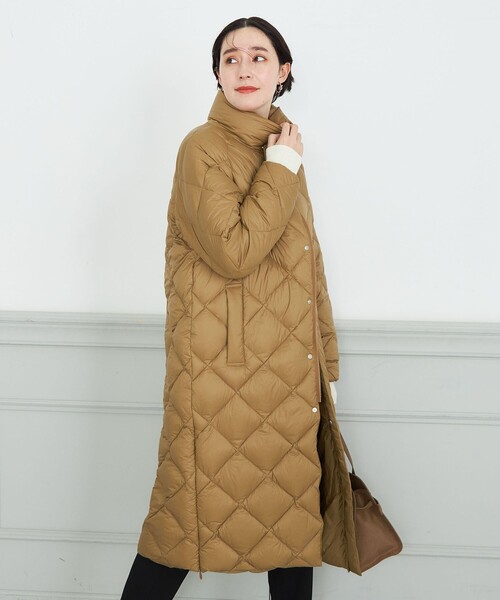 TAION（タイオン） ダウンコート FREE キャメル レディース : ZOZOTOWN