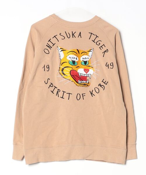 「Onitsuka Tiger」 スウェットカットソー S ベージュ レディース_画像2