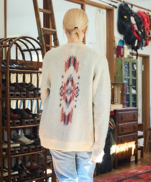 PENDLETON」 ニットカーディガン MEDIUM アイボリー メンズ PENDLETON 