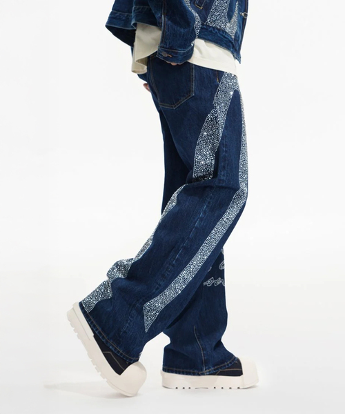 VALABASAS（ヴァラバサス） ジーンズ BLUE STRAIGHT メンズ : ZOZOTOWN