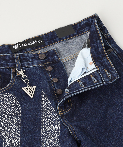 VALABASAS（ヴァラバサス） ジーンズ BLUE STRAIGHT メンズ : ZOZOTOWN