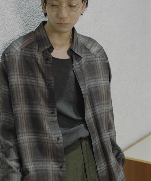 LIDnM（リドム） シャツ RAYON OMBRE WESTERN SHIRT メンズ : ZOZOTOWN