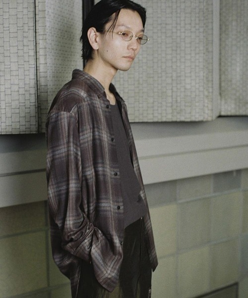 LIDnM（リドム） シャツ RAYON OMBRE WESTERN SHIRT メンズ : ZOZOTOWN