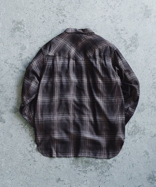 LIDnM（リドム） シャツ RAYON OMBRE WESTERN SHIRT メンズ : ZOZOTOWN