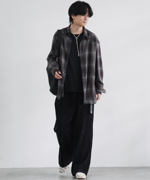 LIDnM（リドム） シャツ RAYON OMBRE WESTERN SHIRT メンズ : ZOZOTOWN