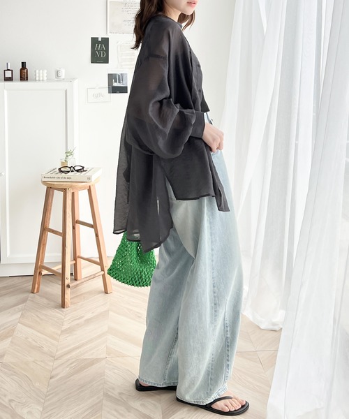 「classicalelf」 長袖シャツ LARGE アイボリー レディース_画像6