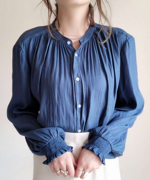 「AZUL ENCANTO」 長袖ブラウス MEDIUM ベージュ レディース_画像8