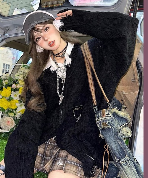 「lilful」 カーディガン F グレー レディース_画像4