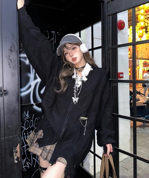 「lilful」 カーディガン F グレー レディース_画像6