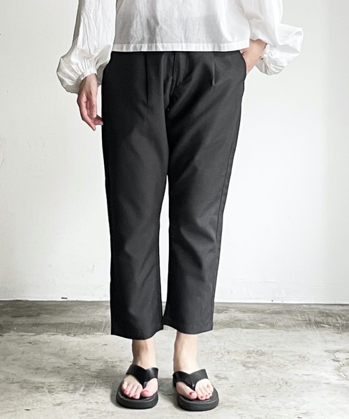 「COMMON WARE」 「HALHAM」スラックス M モカ メンズ_画像3