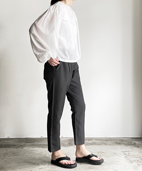 「COMMON WARE」 「HALHAM」スラックス M モカ メンズ_画像7