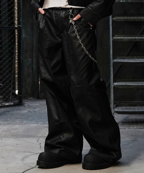 LANDNESS ジーンズ 「LANDNESS/ランドネス」COATED DENIM WIDE PANTS