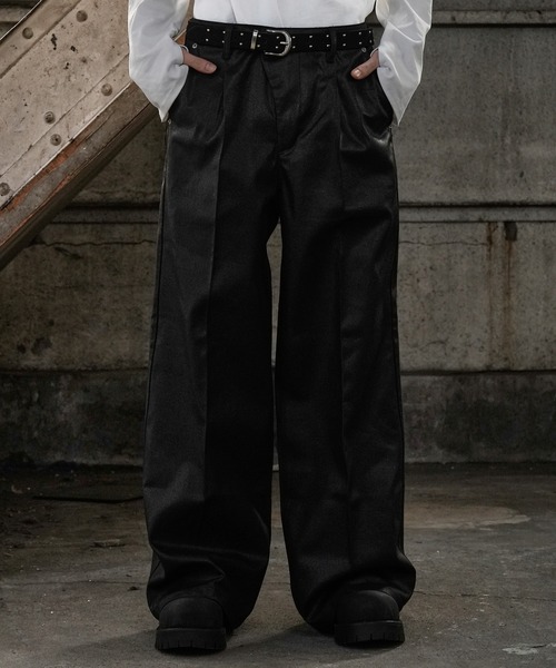 LANDNESS ジーンズ 「LANDNESS/ランドネス」COATED DENIM WIDE PANTS