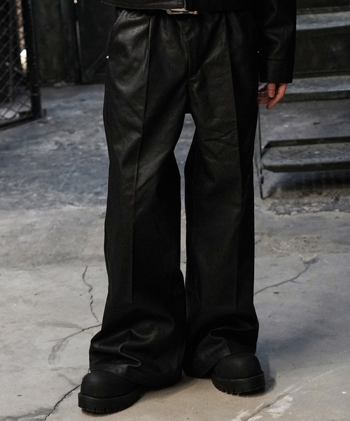 LANDNESS ジーンズ 「LANDNESS/ランドネス」COATED DENIM WIDE PANTS