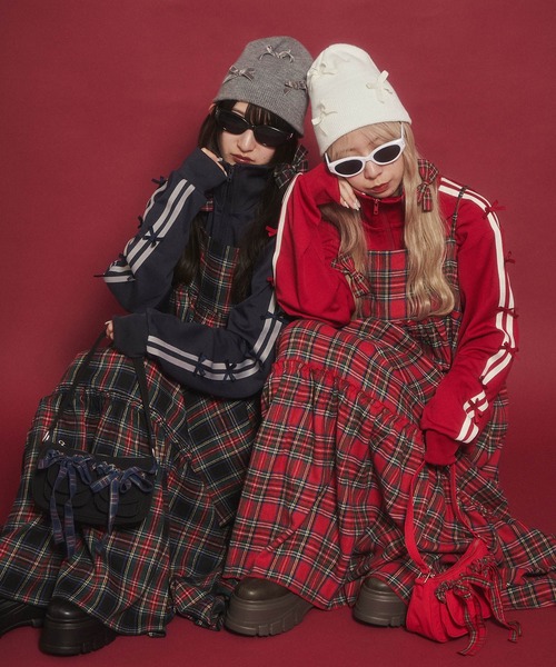 「WC」 キャミソールワンピース FREE レッド レディース_画像9