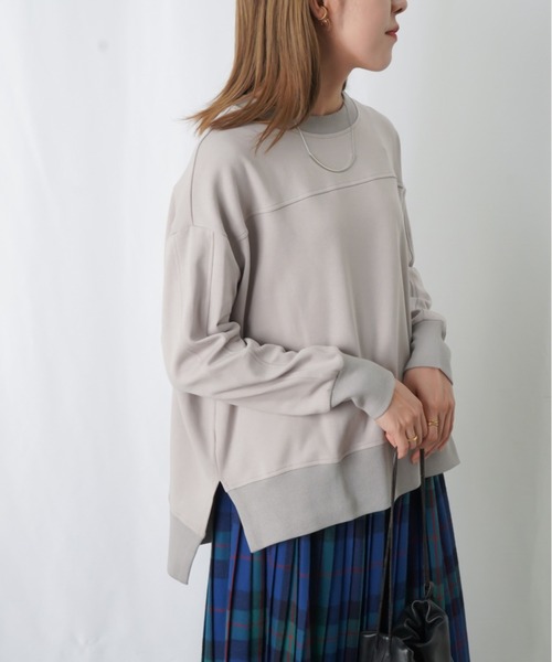 「LUCA/LADY LUCK LUCA」 長袖カットソー FREE ライトグレー レディース_画像9