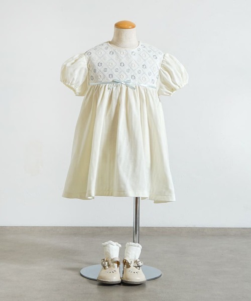 ワンピース 「10mois(ディモワ)」fleurドレス 80・90・100cm キッズ 子供服 女の子の画像