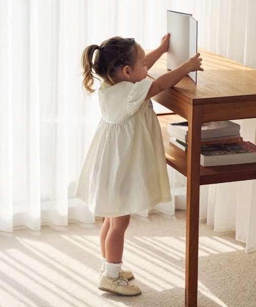 ワンピース 「10mois(ディモワ)」fleurドレス 80・90・100cm キッズ 子供服 女の子の画像