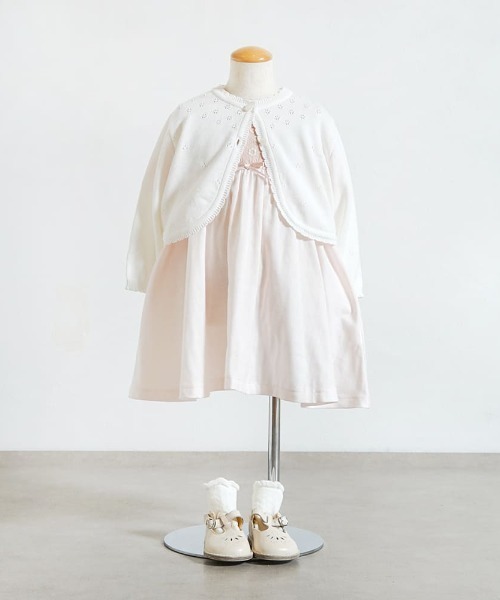 ワンピース 「10mois(ディモワ)」fleurドレス 80・90・100cm キッズ 子供服 女の子の画像