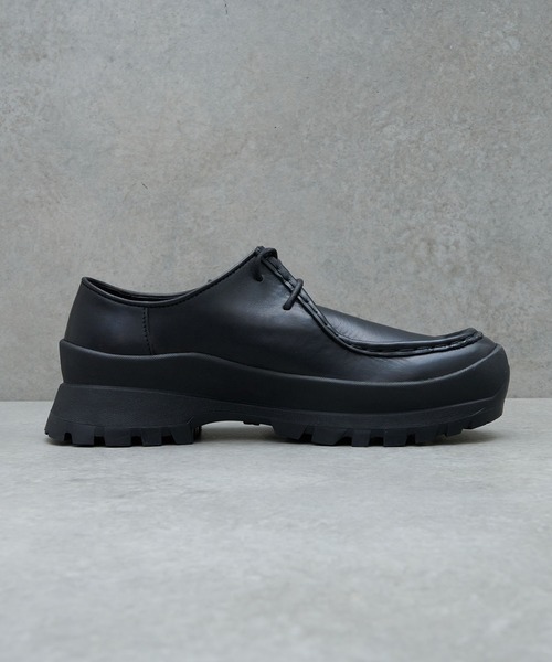 「PADRONE」 モカシンシューズ 41 ブラック メンズ_画像3