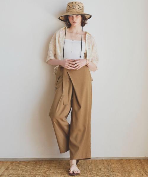 「DOUX ARCHIVES」 パンツ 38 キャメル レディース_画像3