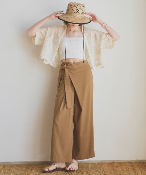 「DOUX ARCHIVES」 パンツ 38 キャメル レディース_画像5