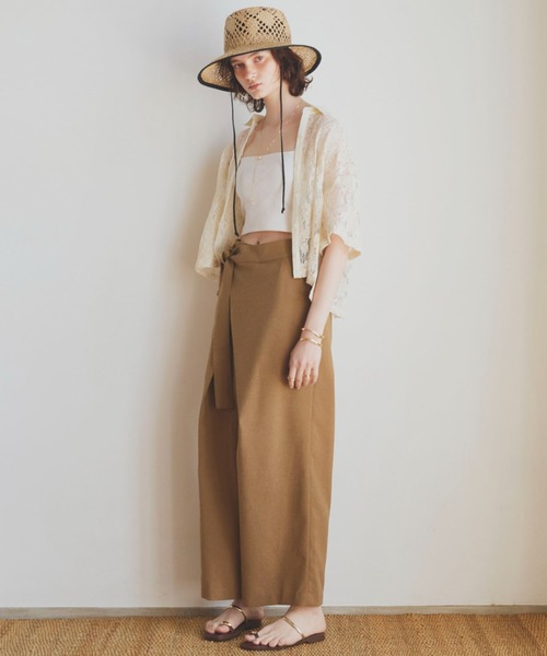 「DOUX ARCHIVES」 パンツ 38 キャメル レディース_画像6